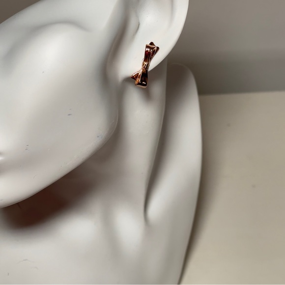 Kate Spade Rose Gold Tone Bow Stud Earrings - Picture 10 of 17